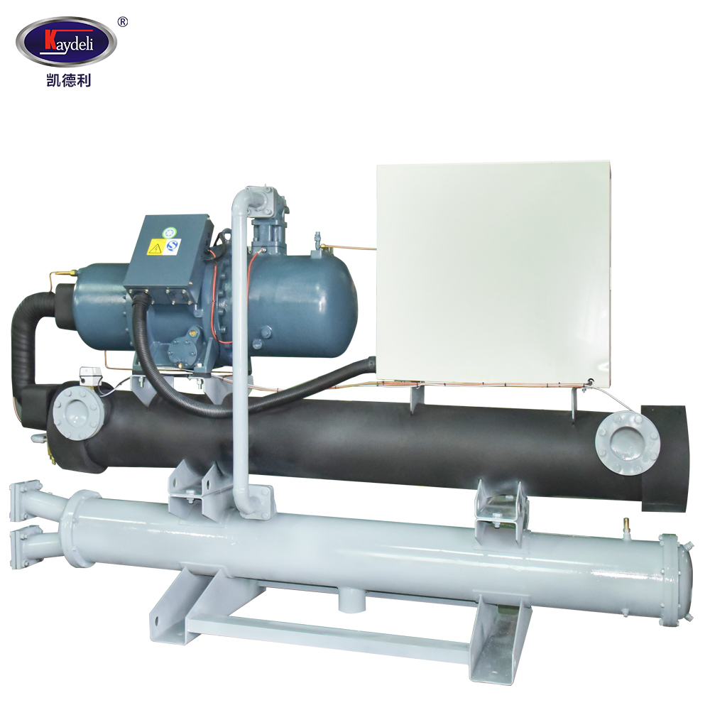 Screw water cooling chiller type cooled milk compressor 100 ton 